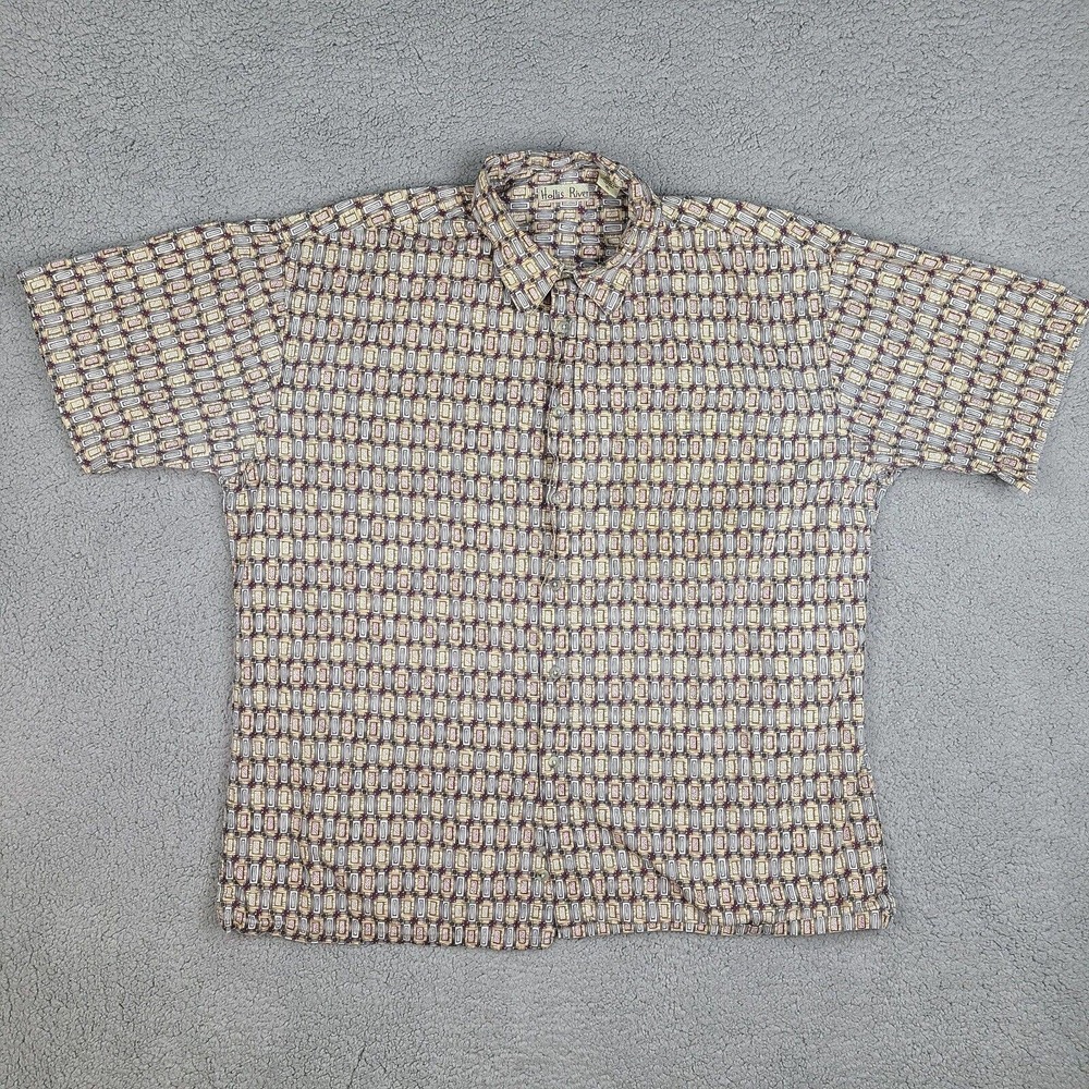 Hollis River Shirt Mens XL Multicolor Hawaiian Casual Button Down Short‎ Sleeve